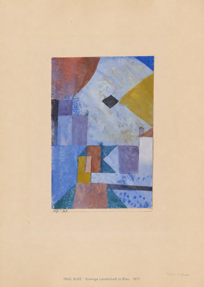 Paul Klee Strenge Landschaft in Blau No5 - Plakát