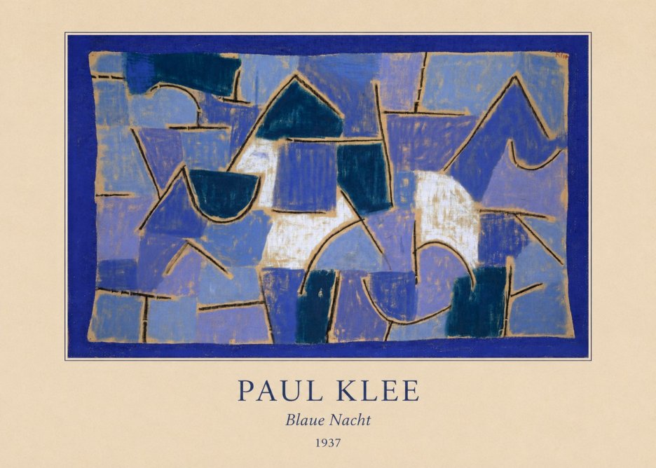 Paul Klee Blaue Nacht No4 - Plakát