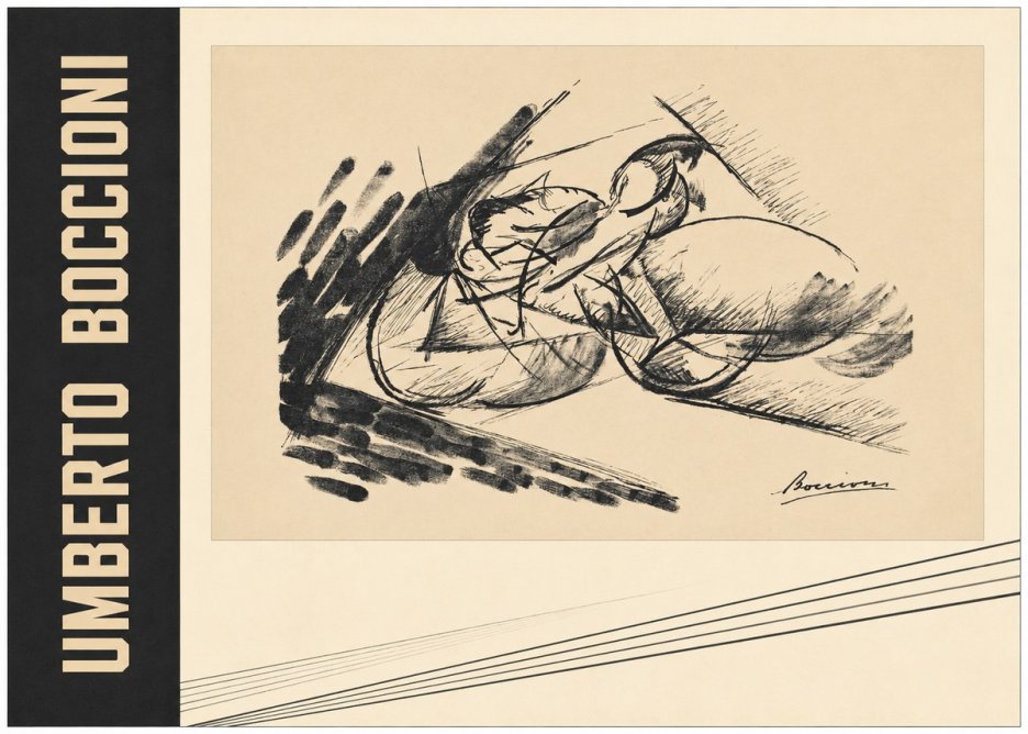 Umberto Boccioni Dynamism of a Cyclist I No3 - Plakát