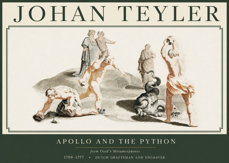 Johan Teyler Apollo and the Python No3 - Plakát
