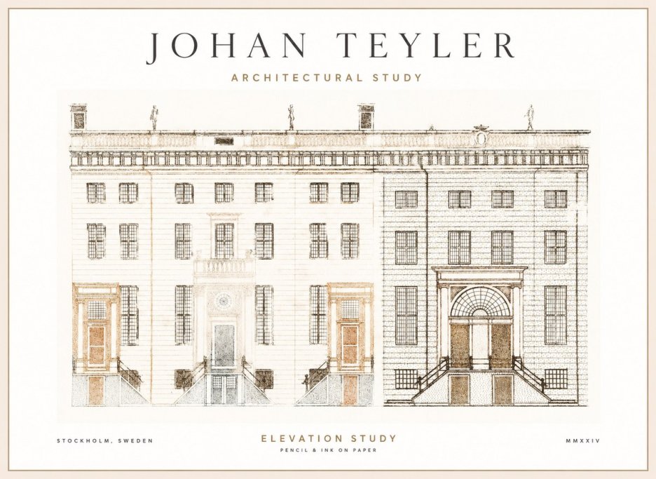 Johan Teyler Elevation Study No1 - Plakát