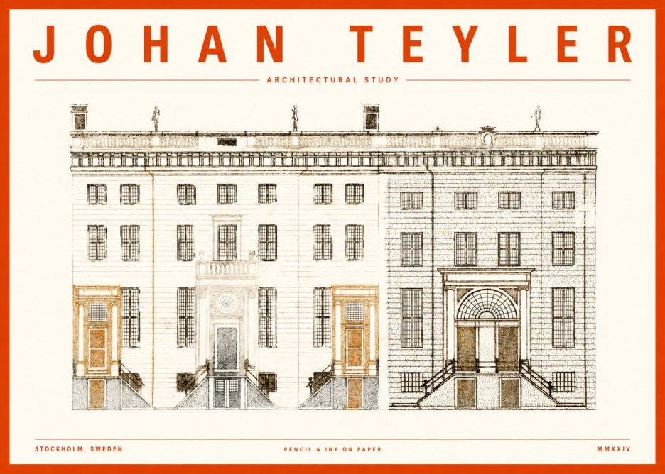 Johan Teyler Elevation Study No2 - Plakát
