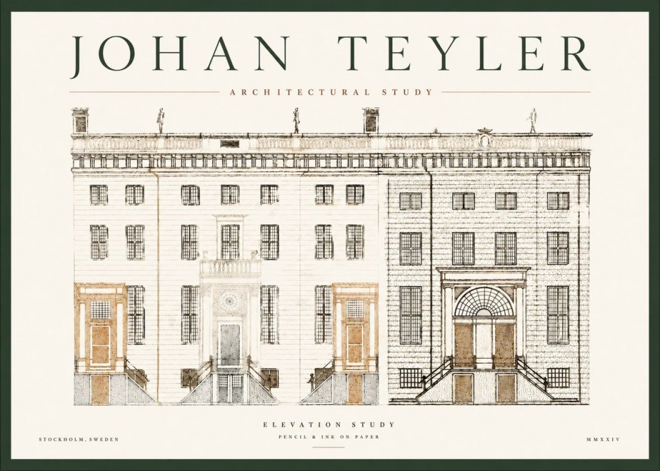 Johan Teyler Elevation Study No4 - Plakát