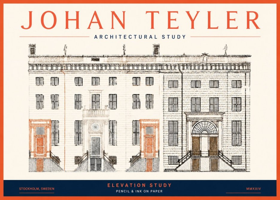 Johan Teyler Elevation Study No5 - Plakát