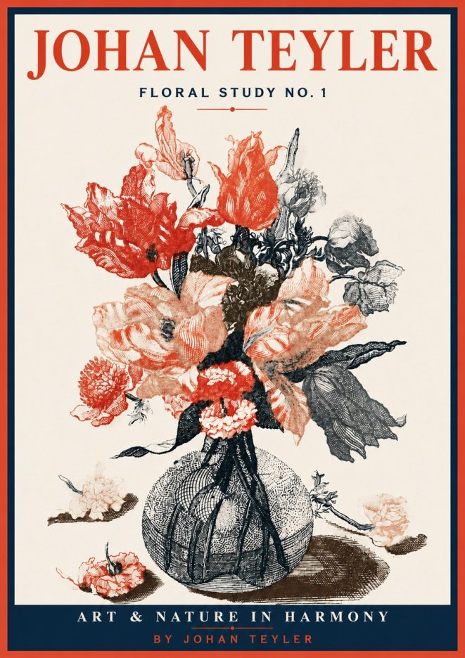 Johan Teyler Botanical Study No. 1 No4 - Plakát