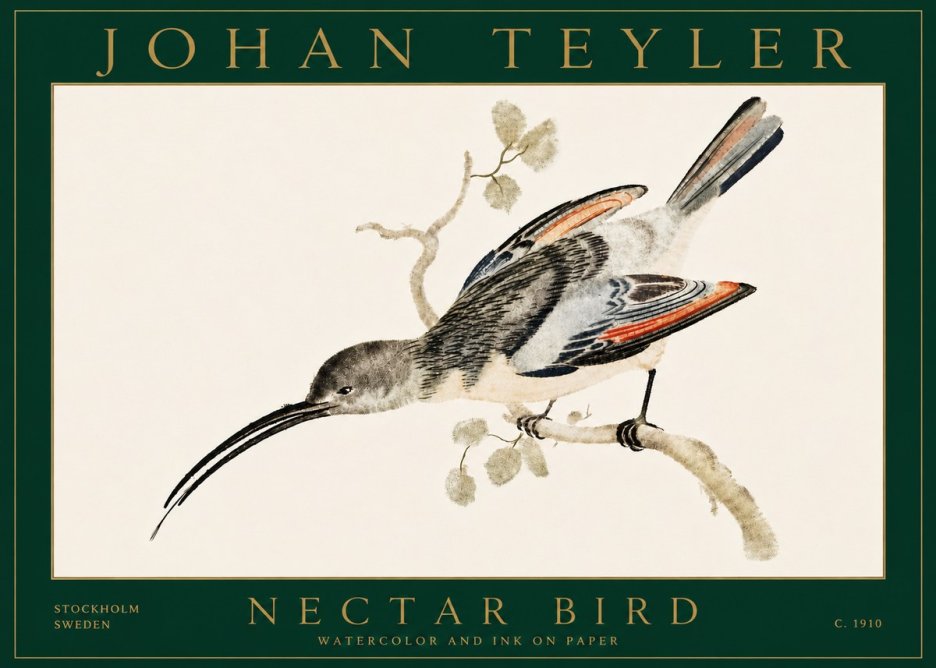 Johan Teyler Nectar Bird No5 - Plakát