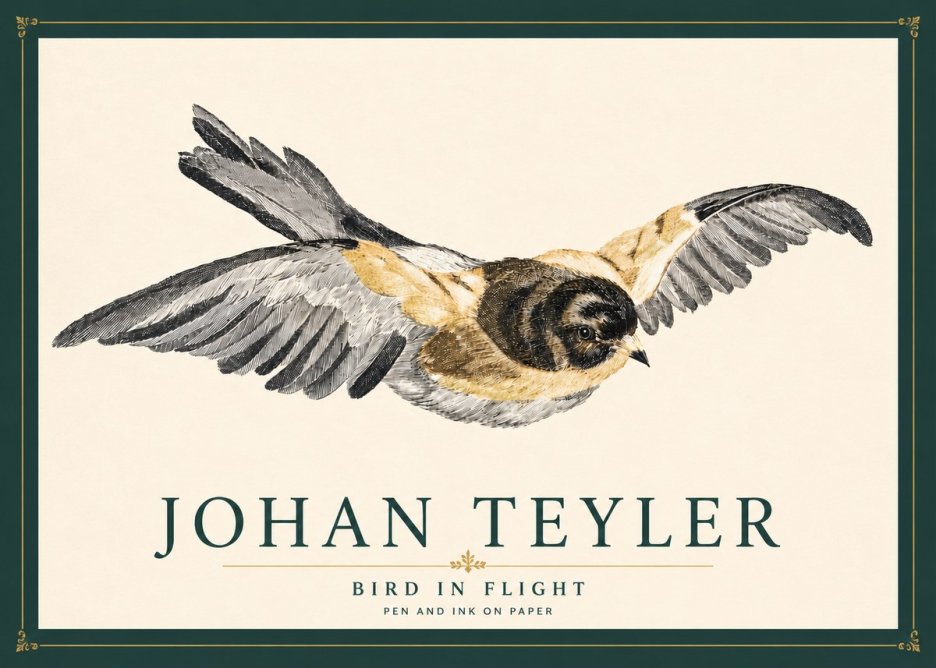 Johan Teyler Bird in Flight I No4 - Plakát