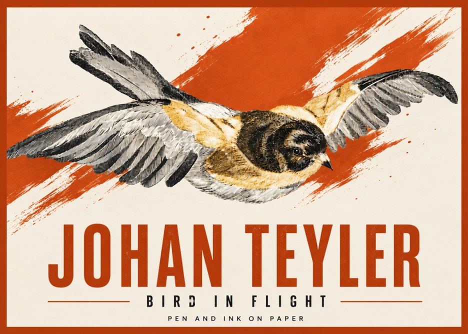 Johan Teyler Bird in Flight I No5 - Plakát