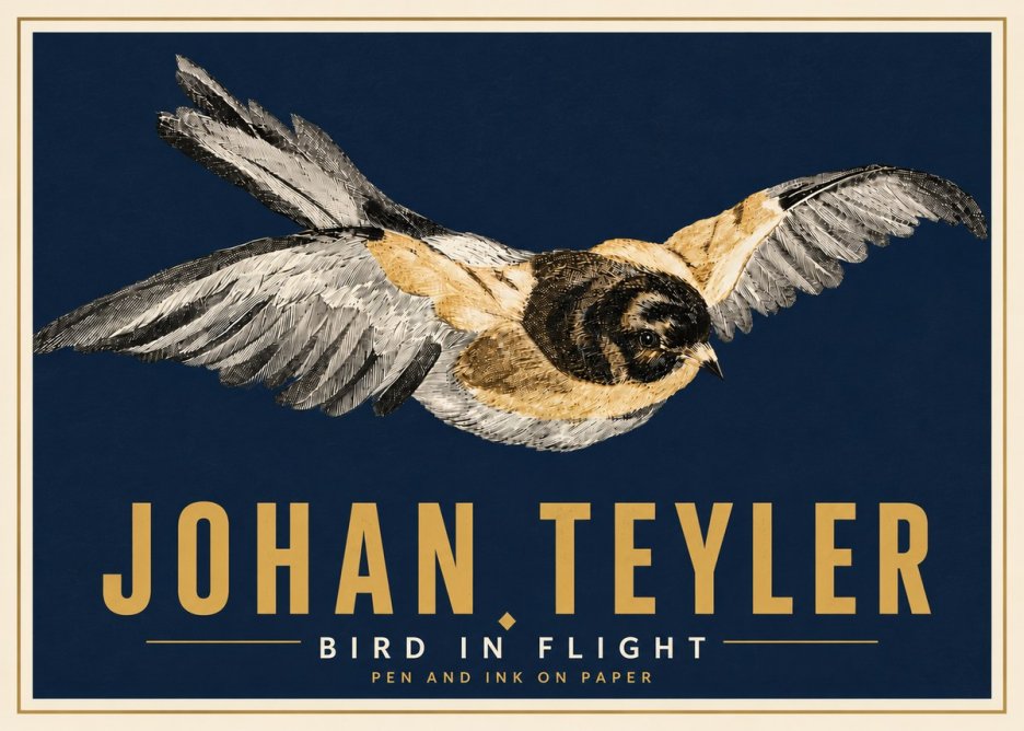 Johan Teyler Bird in Flight I No6 - Plakát
