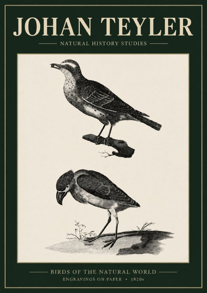 Johan Teyler Birds of the Natural World No3 - Plakát