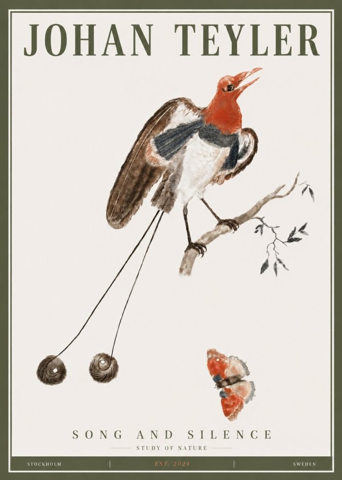 Johan Teyler Song and Silence - Study of Nature No4 - Plakát