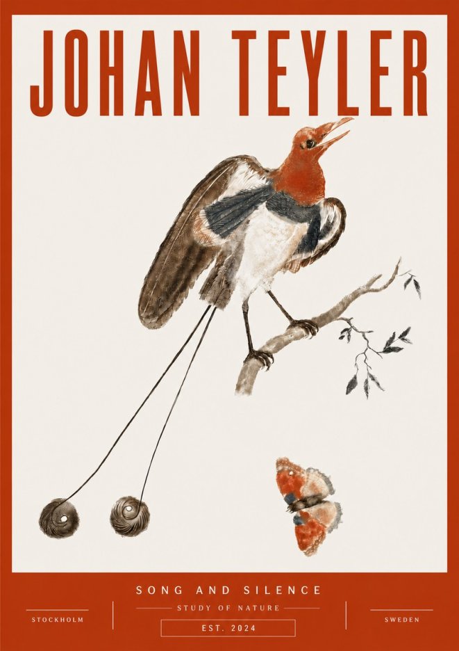 Johan Teyler Song and Silence - Study of Nature No5 - Plakát