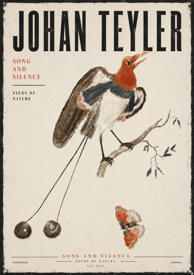 Johan Teyler Song and Silence - Study of Nature No6 - Plakát