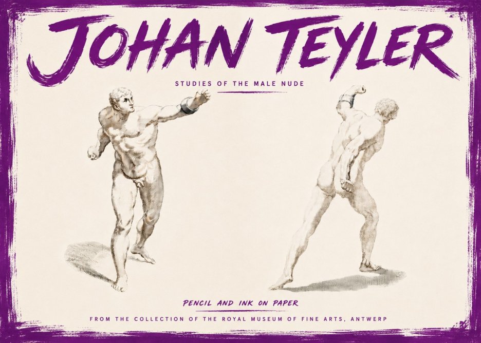 Johan Teyler Studies of the Male Nude No5 - Plakát