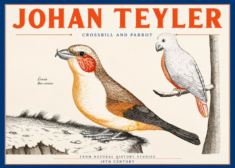 Johan Teyler Crossbill and Parrot No5 - Plakát