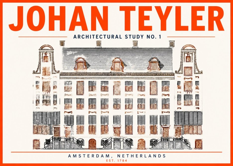 Johan Teyler Architectural Study No. 1 I No3 - Plakát