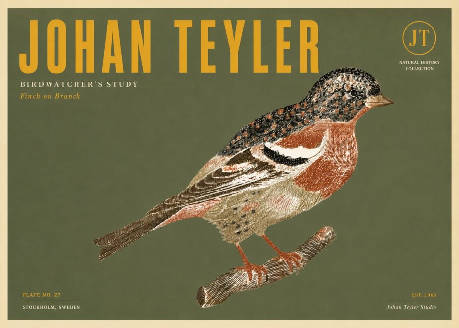 Johan Teyler Finch on Branch No5 - Plakát