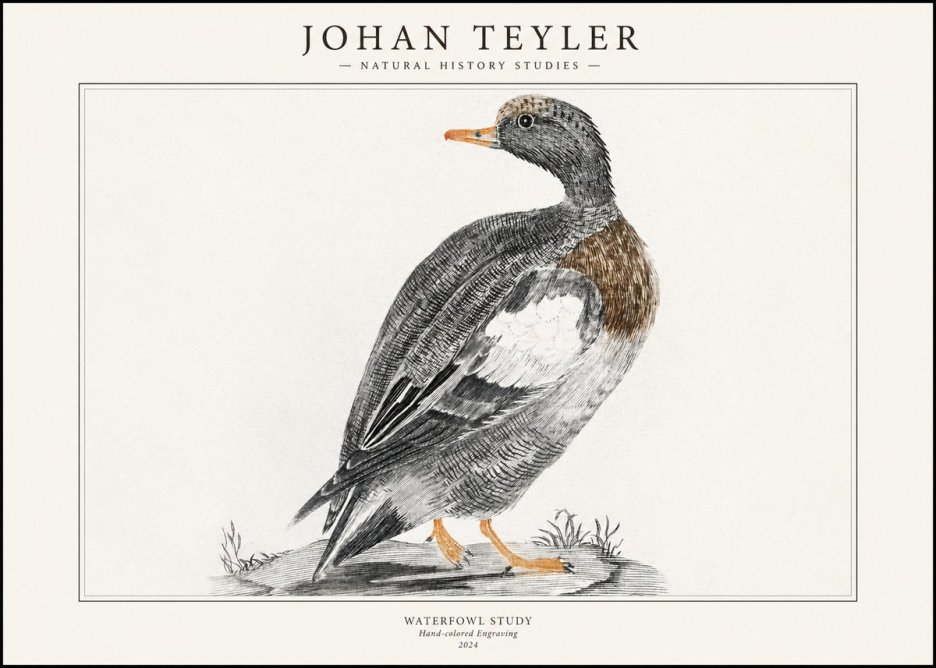 Johan Teyler Waterfowl Study No1 - Plakát