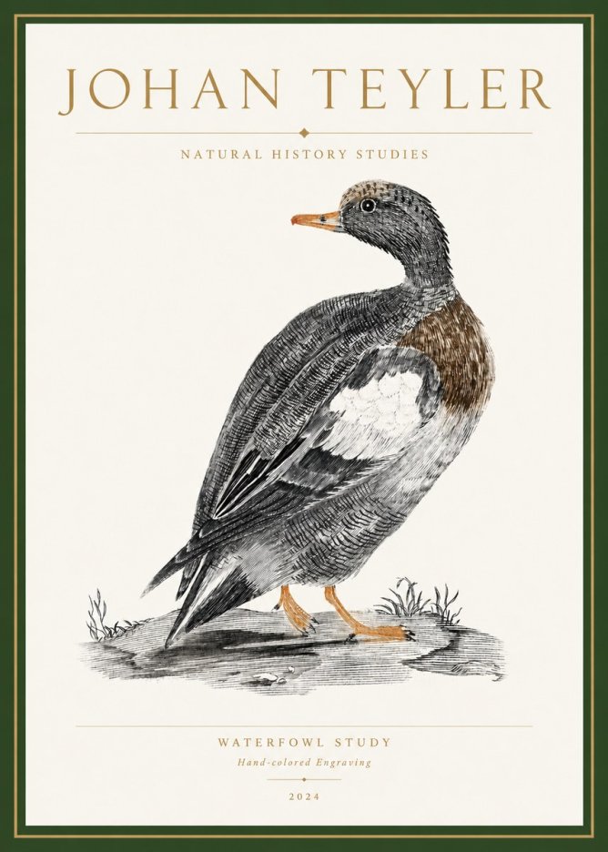 Johan Teyler Waterfowl Study No3 - Plakát