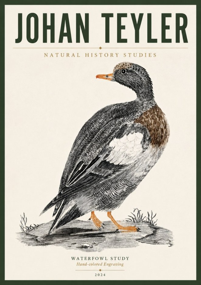 Johan Teyler Waterfowl Study No5 - Plakát