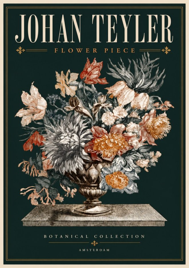 Johan Teyler Flower Piece No4 - Plakát