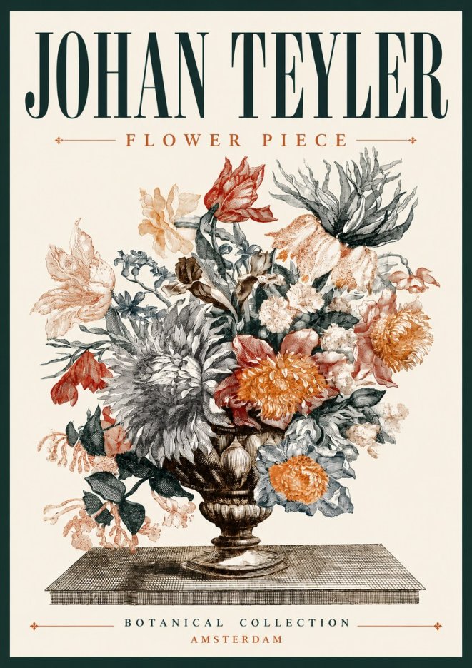 Johan Teyler Flower Piece No6 - Plakát