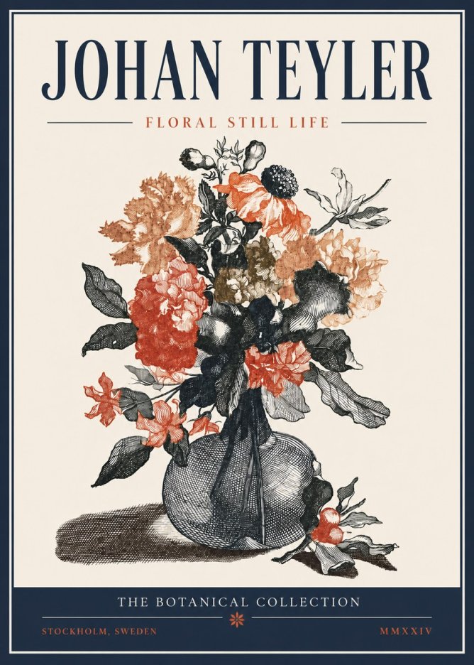 Johan Teyler Floral Still Life II No5 - Plakát