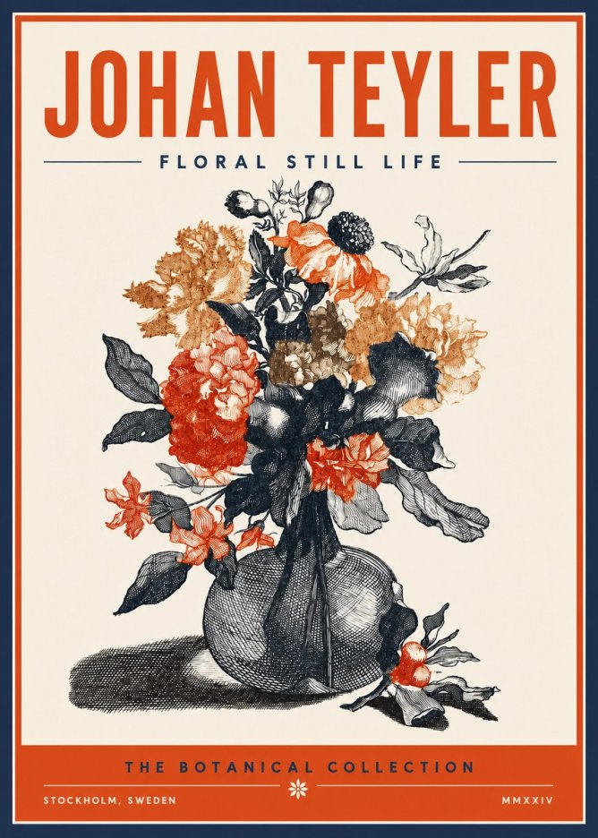 Johan Teyler Floral Still Life II No6 - Plakát