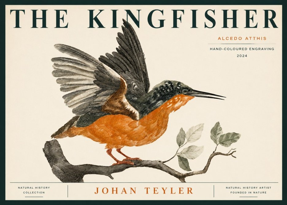 Johan Teyler Kingfisher No5 - Plakát