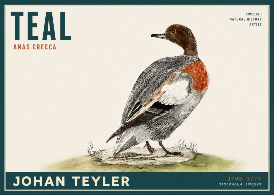 Johan Teyler Teal No2 - Plakát