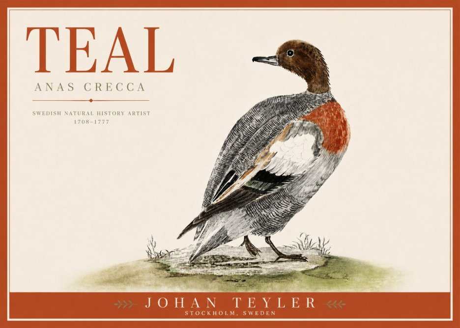 Johan Teyler Teal No3 - Plakát