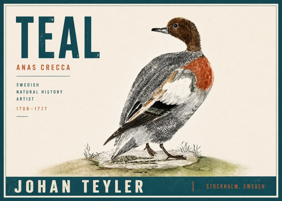 Johan Teyler Teal No5 - Plakát