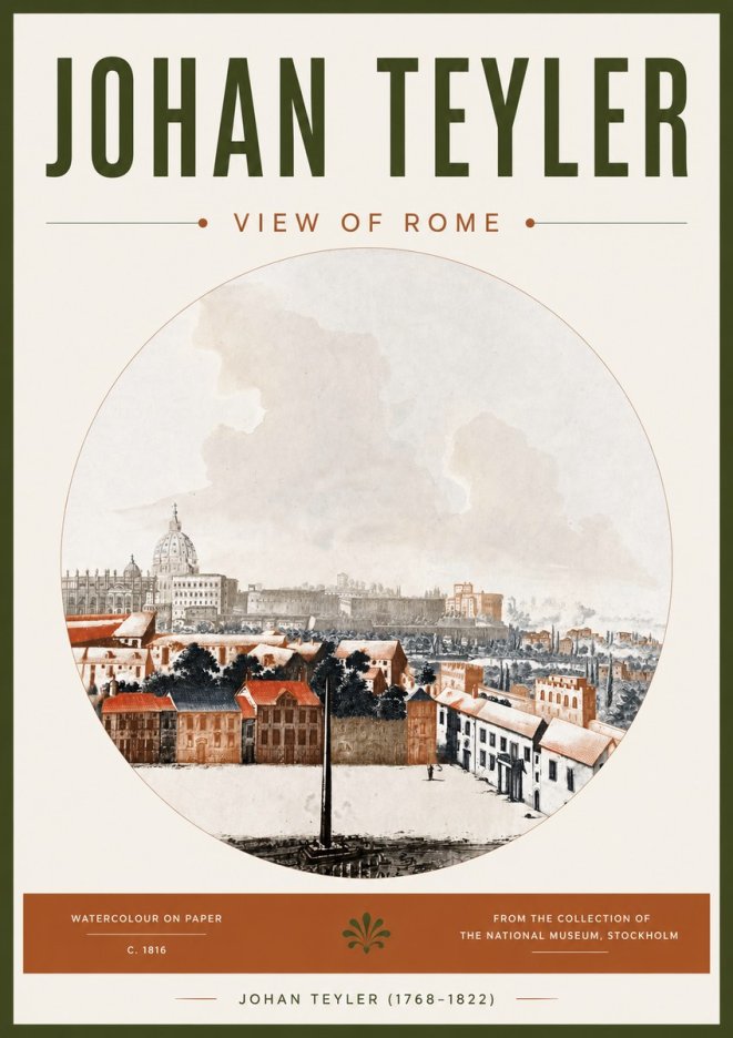 Johan Teyler View of Rome No4 - Plakát
