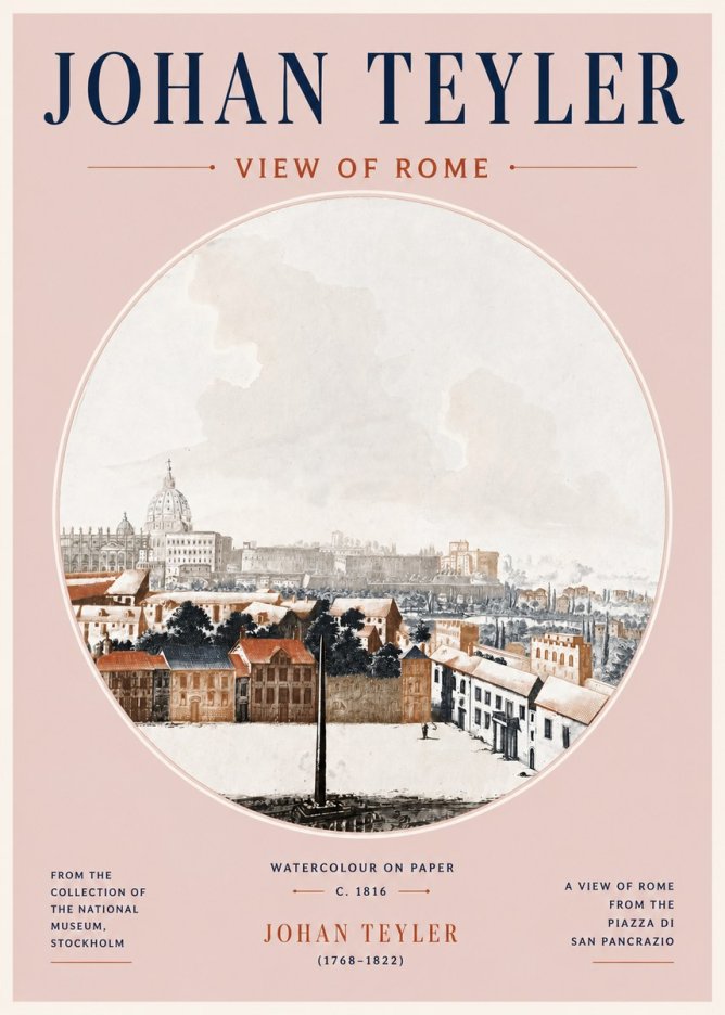 Johan Teyler View of Rome No5 - Plakát