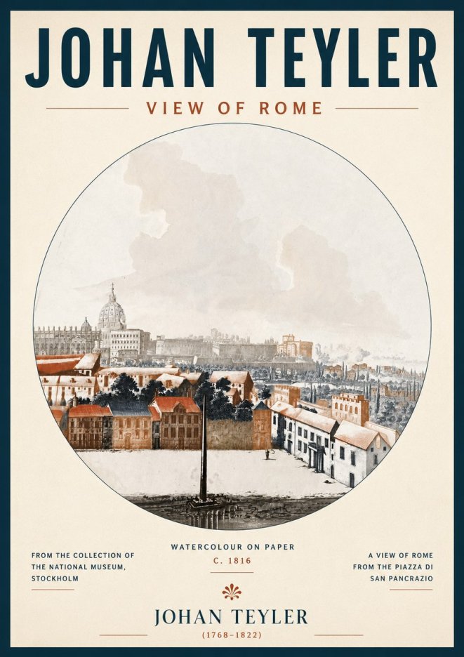 Johan Teyler View of Rome No6 - Plakát
