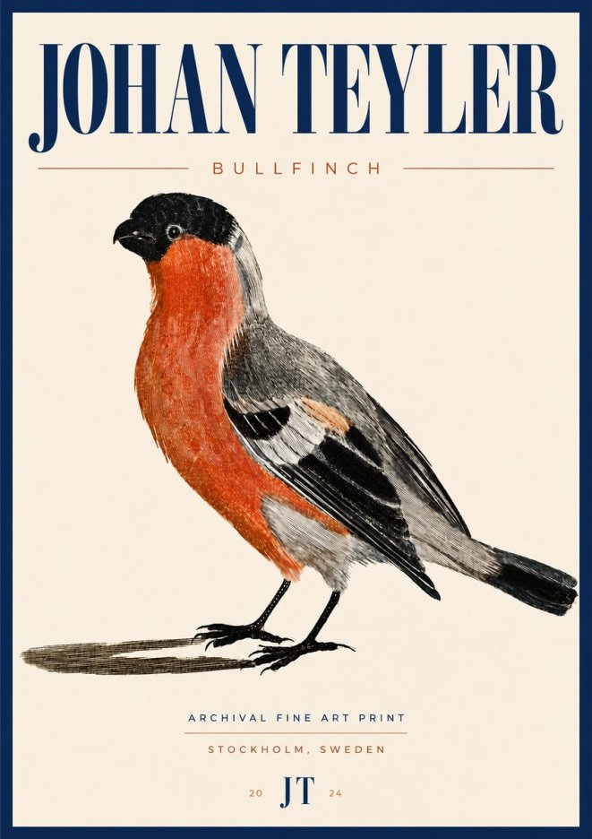 Johan Teyler Bullfinch No4 - Plakát
