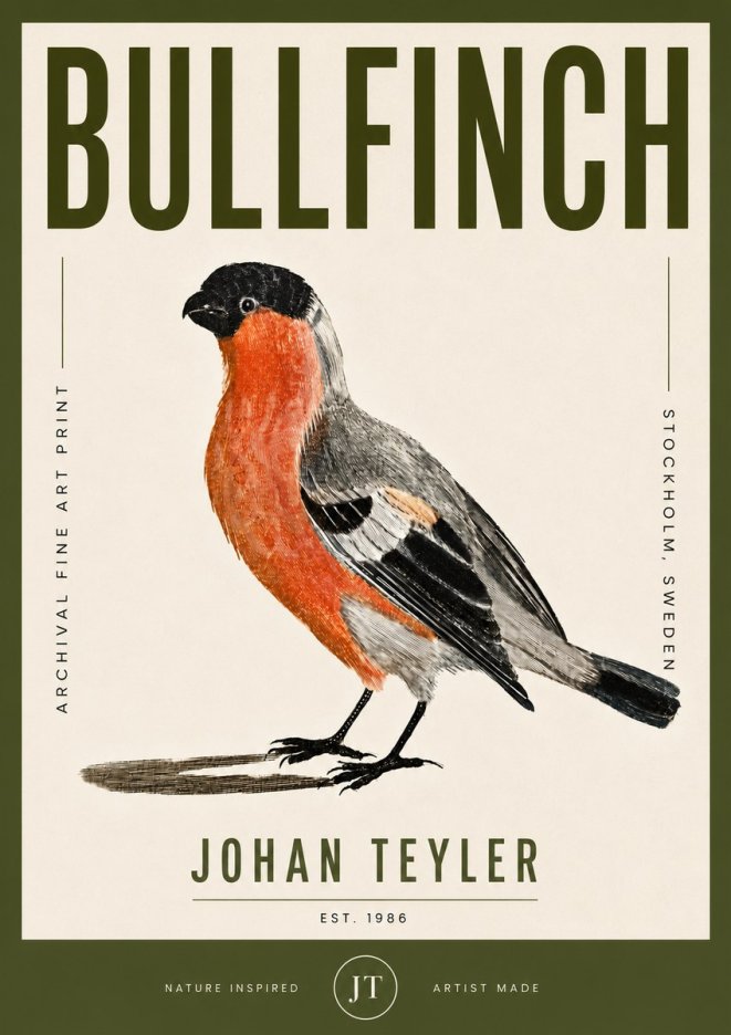Johan Teyler Bullfinch No5 - Plakát