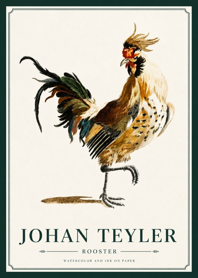 Johan Teyler Rooster No3 - Plakát