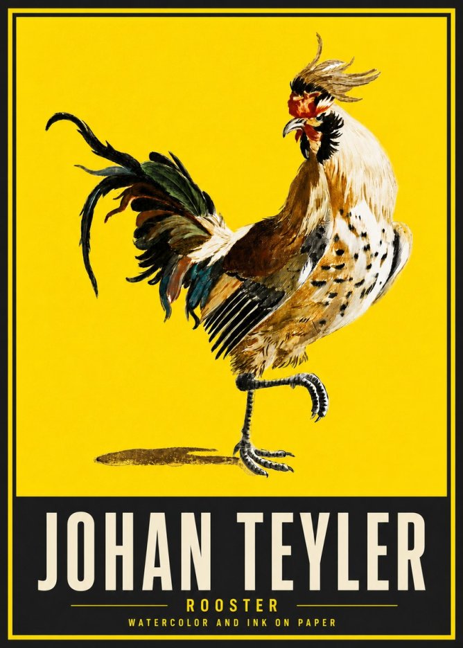 Johan Teyler Rooster No5 - Plakát
