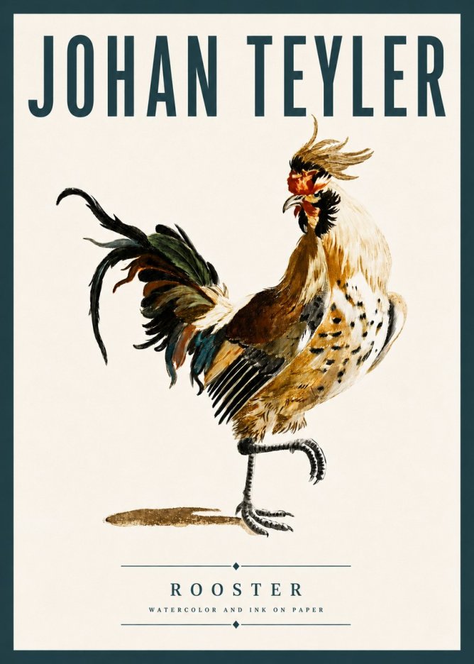 Johan Teyler Rooster No6 - Plakát