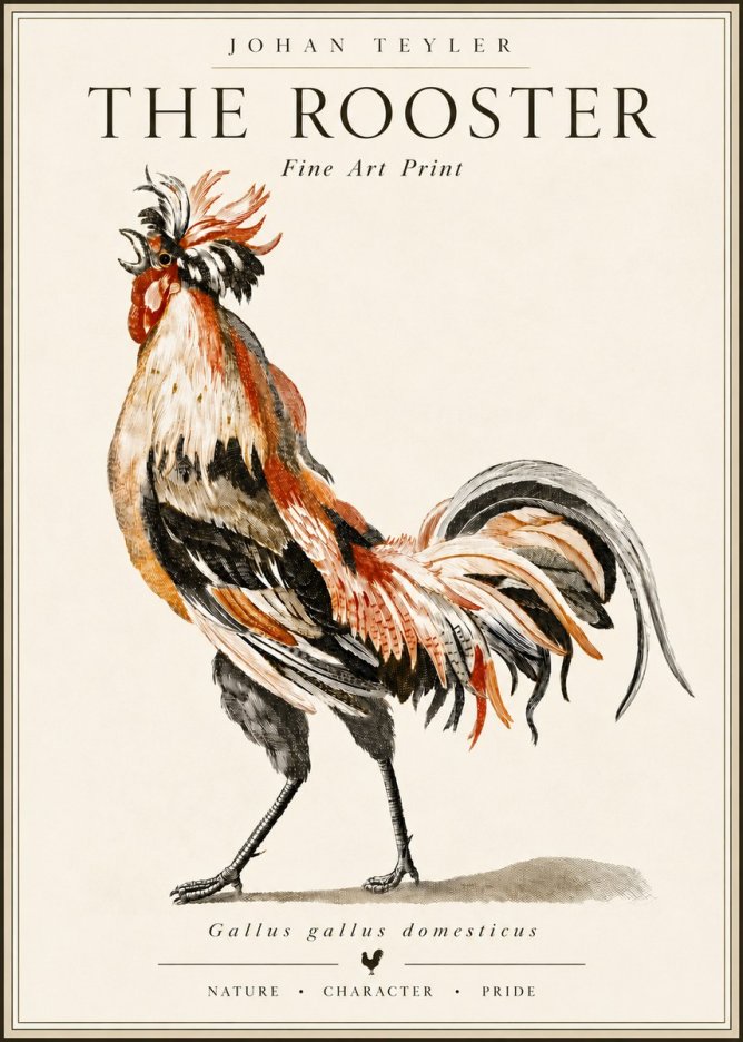 Johan Teyler The Rooster No6 - Plakát