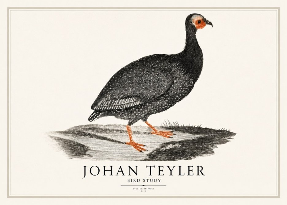 Johan Teyler Bird Study III No1 - Plakát