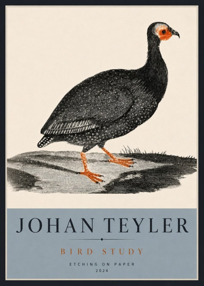 Johan Teyler Bird Study III No4 - Plakát