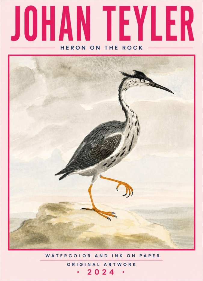 Johan Teyler Heron on the Rock No5 - Plakát