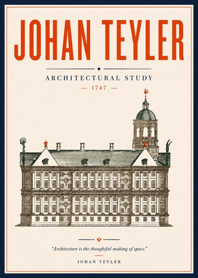 Johan Teyler Architectural Study V No5 - Plakát