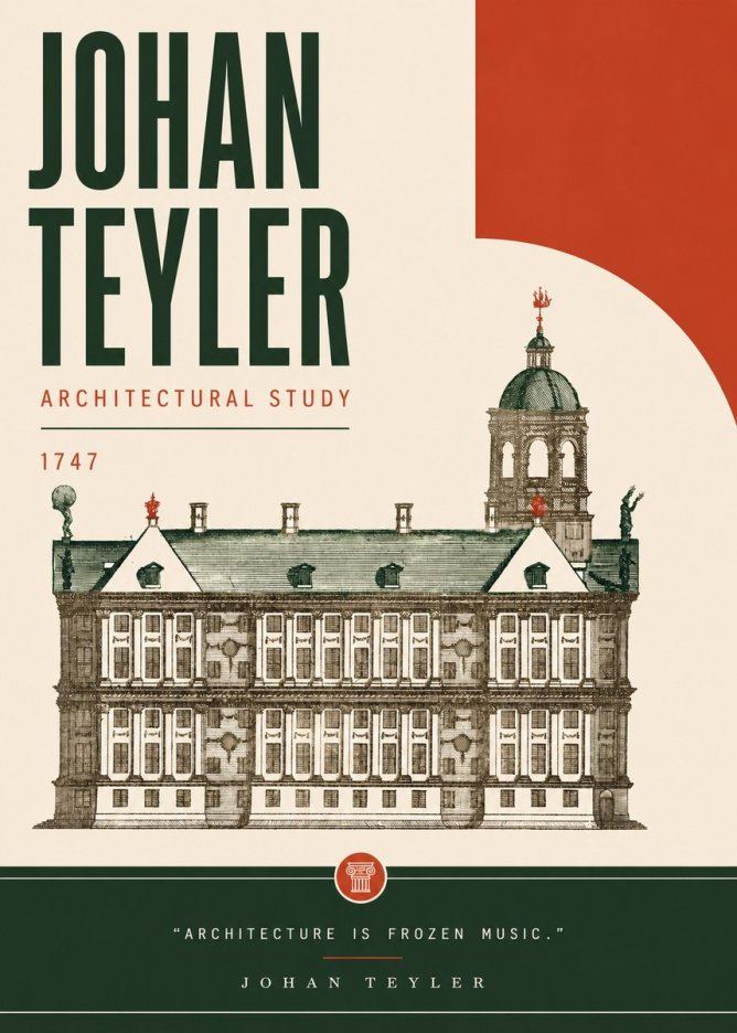 Johan Teyler Architectural Study V No6 - Plakát