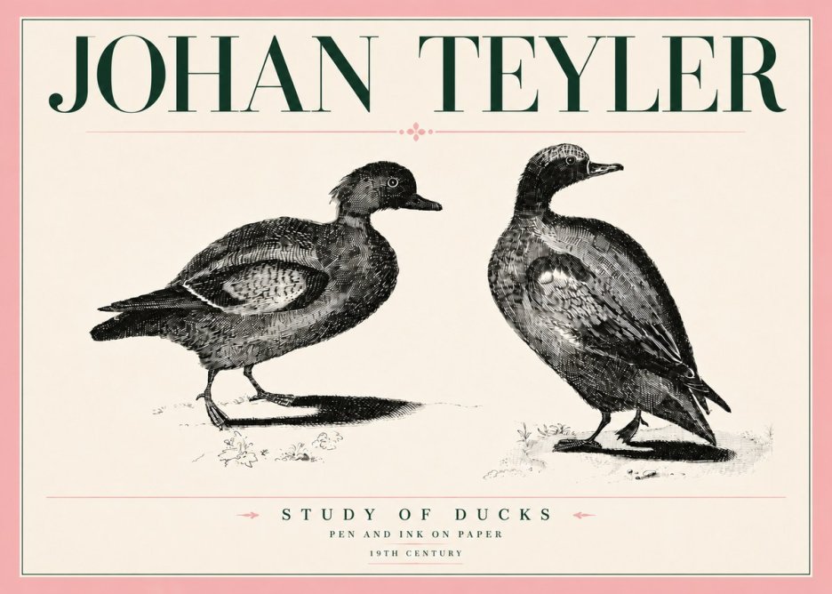 Johan Teyler Study of Ducks No5 - Plakát