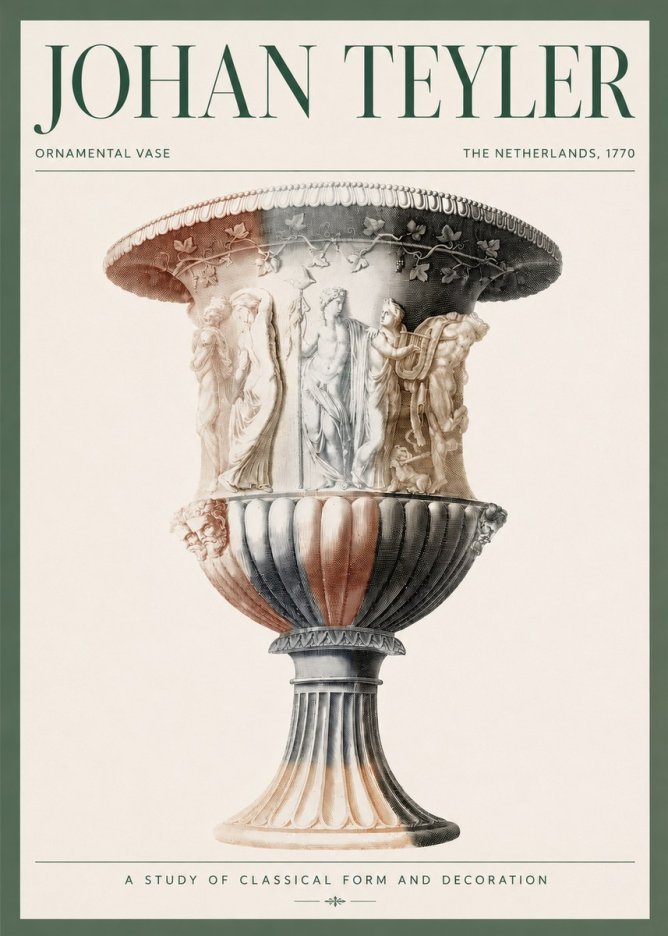 Johan Teyler Ornamental Vase I No3 - Plakát