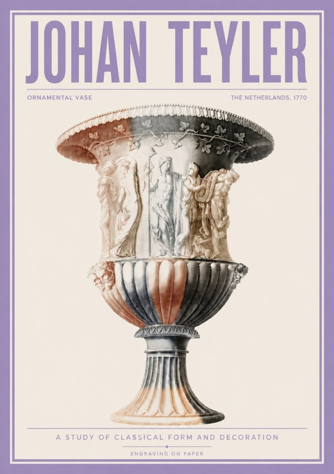Johan Teyler Ornamental Vase I No4 - Plakát