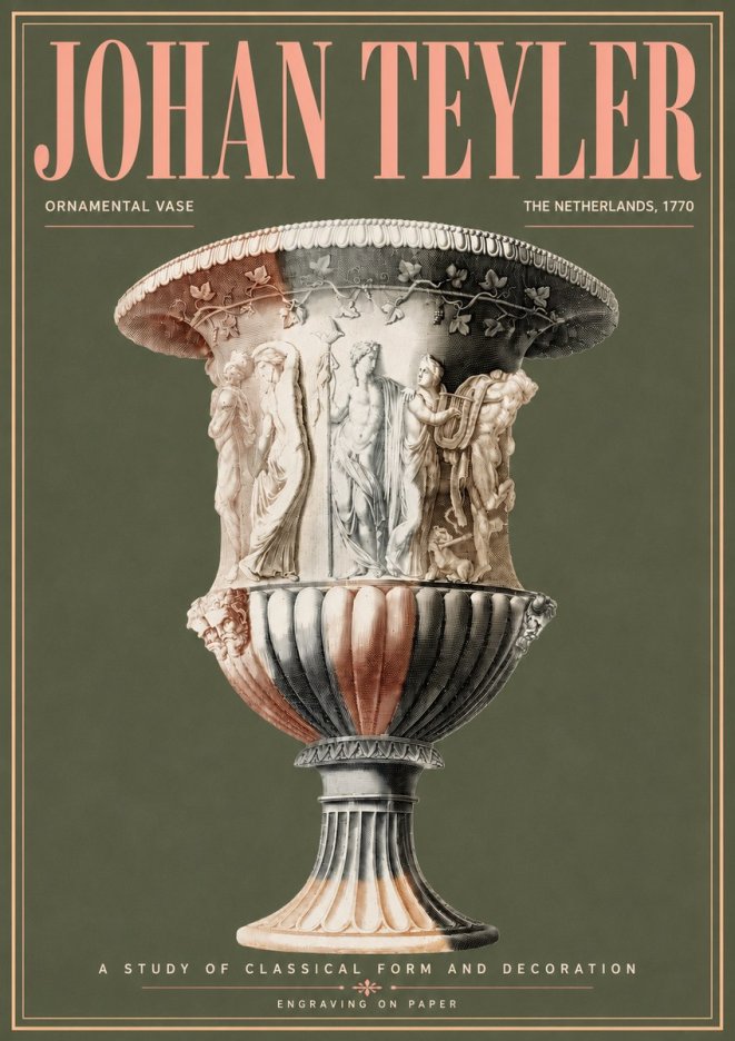 Johan Teyler Ornamental Vase I No6 - Plakát